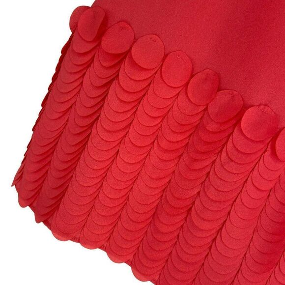 IN Studio Petite Layered Fringe Dress NWT Coral Size 12P - Picture 4 of 11